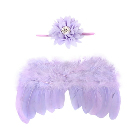 HNMKIU for Baby Angel Prop for Photo and Soft Months Outfits Cute Baby Accessory for and Photography Purple,One Size