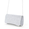 thumbnail image 6 of Women Chain Tote Handbag Envelope Clutch Shoulder Bag Evening Clutch (Silver), 6 of 10