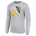 thumbnail image 2 of Men's Starter Heather Gray Boston Bruins Shield Long Sleeve Graphic T-Shirt, 2 of 3