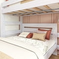 thumbnail image 2 of Max & Lily Solid Wood Modern Farmhouse Bunk Bed, L-Shaped Twin over Queen Bed Frame For Kids, 2 of 9
