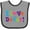 Heather and Black, variant on Inktastic I Love Daddy Girls Girls Baby Bib