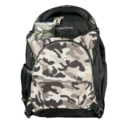 Obersee Oslo Diaper Bag Backpack And Cooler Black Camo Obersee Oslo Diaper Bag Backpack And Cooler Black Camo