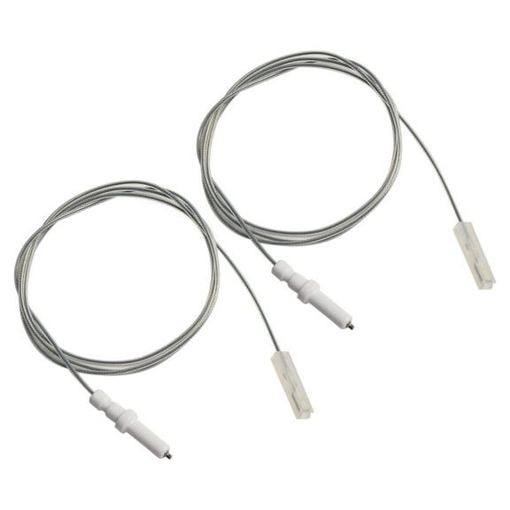 Fakrich 2pcs Gas Cooktop Stove Spare Igniter, Electrode for Spark Plug 900mm Wire Ignition Ceramic Pin for Gas Cooker Replacement(35mm)