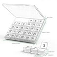 thumbnail image 3 of Moisture Proof Pill Organizer, Weekly 7 Day Dispenser, 30 Compartment Removable Box, Travel Medicine Storage, Portable Daily Pill Case, 3 of 8