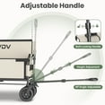 thumbnail image 6 of GVDV Heavy Duty Folding Wagon with Bench Seat – 550lbs/220L Large Collapsible Cart for Beach, Camping, Shopping, Tailgating, Sports & Groceries, Beige, 6 of 8