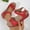 Red, variant on Women's Wedge Sandals Fashion Casual Summer Sandals Solid Color Fish Mouth Thick Bottom Wedge Heel Sandals