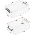 thumbnail image 2 of 4 Pack Extra Large Pencil Box, Plastic Pencil Case Organizer, Clear Crayon Box Marker Organizer, Stackable Craft Organizers and Storage for Pen, Craft, Art Supply(Grey), 2 of 7