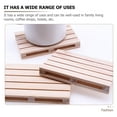 thumbnail image 3 of NUOLUX 2Pcs Household Decor Wooden Heat Resistant Coasters for General Users, 3 of 8