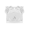 thumbnail image 5 of vastwit Toddler Girls Blouses Metallic Shirts Party Tops Ruffle Short Sleeve Tee Concert T-shirt Silver 4T, 5 of 7