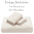 thumbnail image 4 of KITYDALK Premium Velour Velvet Duvet Cover Set - Duvet Cover (90” x 90”) & 2 Pillow Shams (20” x 26”) - 3-Piece Set - Ivory, Queen Size, 4 of 8