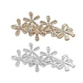 thumbnail image 1 of CSChome Hair Clips 2Pcs Hair Clips Sparkling Slip Vibrant Color Ultralight Rustproof Decorative Metal Flower Hairpins for Women, 1 of 7