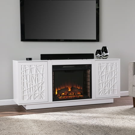 

LANTRO JS Electric Media Fireplace w/ Storage