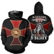 thumbnail image 1 of Sudadera con capucha de los caballeros templarios para hombre, chaqueta cruzada Medieval, suéter con estampado 3D completo, chándal de Carnaval, 1 of 4