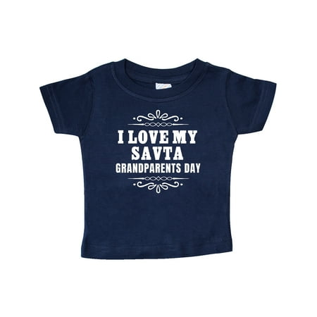 

Inktastic Grandparents Day I Love My Savta Gift Baby Boy or Baby Girl T-Shirt