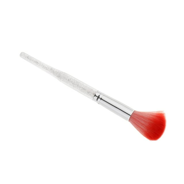 Removedor de gel UV Nail Dust Clean con mango de pedrería - Rojo, 18,4 cm 红色