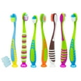 thumbnail image 2 of 6 Pack Kids Toothbrush Suction Cup Stand Soft Bristles Toddler Clean Oral Care, 2 of 6