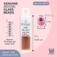 thumbnail image 3 of Miyuki Delica Seed Beads – Size 11/0 (1.6 mm), DB0777, Dyed Matte Transparent Dark Amber, 7.2 g, Approx. 1440 Beads, 3 of 7