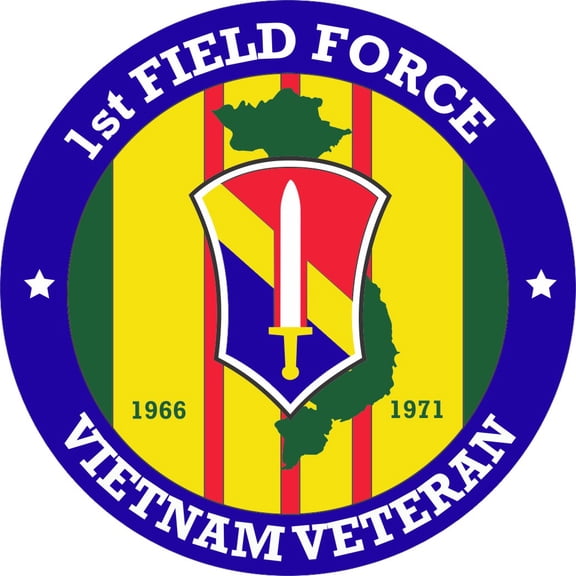 3.8 Inch 1st Field Force Vietnam Veteran Decal