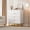 White, variant on 5 Drawer Dresser for Bedroom, Chest of Drawers with Metal Base, Modern Dresser Chest Cabinet Organizer for Living Room, Hallway, Closet