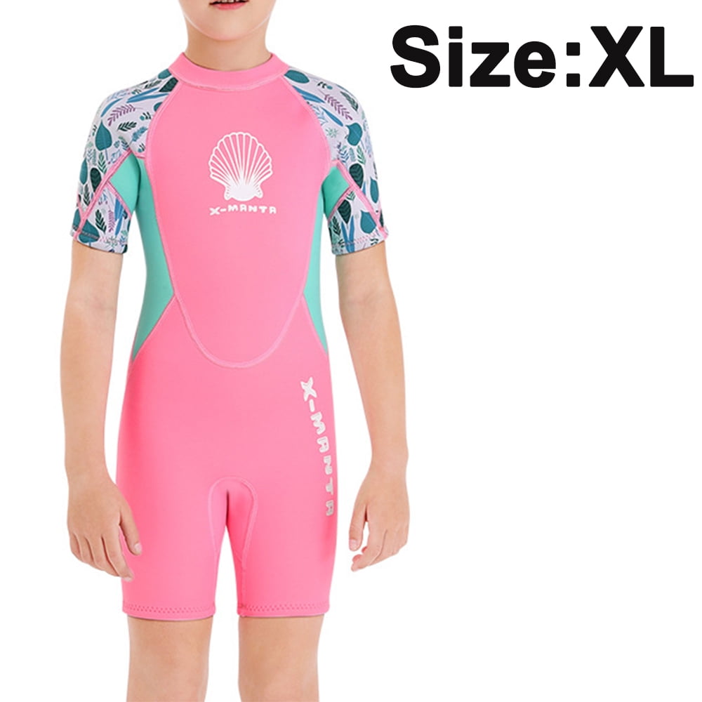 Girls Kids Boyleg Swimsuit Swimwear Wetsuit One Piece Rash Guard UPF 50 Sport Bathing Suit