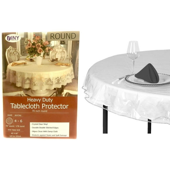 Clear Plastic Table Cover Round