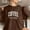 Brown, variant on COFFEE WEATHER Womens Crewneck Sweatshirt Casual Long Sleeve Pullover Tops Lightweight Loose Workout Shirts