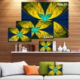 thumbnail image 3 of Bright Yellow Blue Fractal Flower - Floral Canvas Art Print, 3 of 4