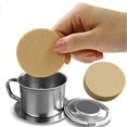 thumbnail image 3 of 200Pcs 51/53/58/60MM Coffee Filter Paper Natural Unbleached Disposable Round Moka Pot Coffee Dripper Paper Universal Coffee Maker Accessories, 3 of 5