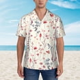 thumbnail image 2 of Fotbe Wildflower Watercolor 3 Camisa Hawaiana para Hombre Unisex – Camisa Casual de Verano con Botones de Manga Corta de Algodón y Lino,Small, 2 of 7