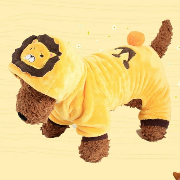 WEAVILUX Pet Costume Dog Lion Costume Cosplay Outfit 1Set for Cold Weather