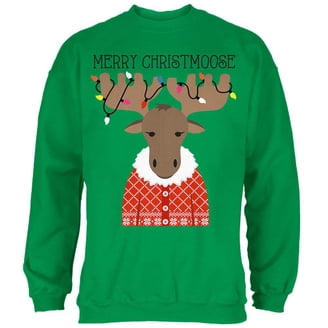 Christmas Fa La Llama Men's Sweatshirt - Red, Animal Pun Holiday Shirt