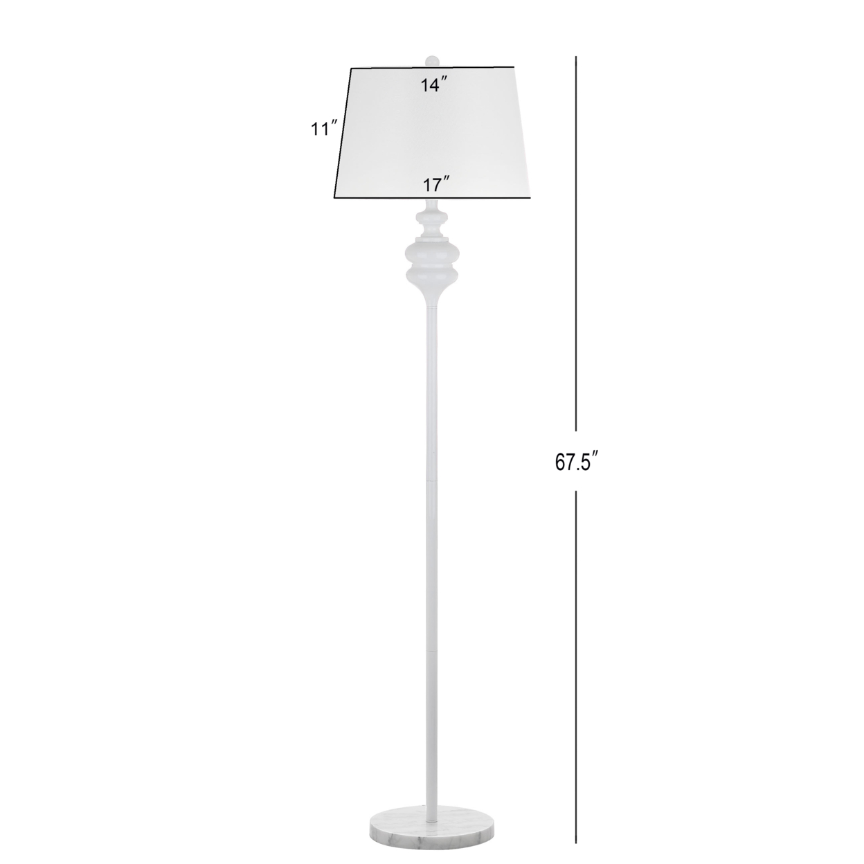 Safavieh Torc 67.5 in. H Solid Classic Floor Lamp
