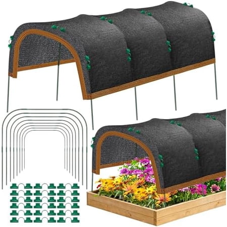2 Pack 79 x40 Garden Shade Kit 70% Garden Sun Shade Cloth with Hoops for Plants Heat Protection Raised Garden Bed Shade Cover Plant Sun Shade for Outdoor Plants Vegetables 2 Pack 79 x40 Garden Shade Kit 70% Garden Sun Shade Cloth with Hoops for Plants Heat Protection Raised Garden Bed Shade Cover Plant Sun Shade for Outdoor Plants Vegetables