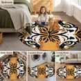 thumbnail image 6 of 7ft Washable Round Rug, Tiger Print Non-Slip Circle Area Rug for Living Room Dining Room, Abstract Wild Animal Themed Tiger Eyes Wildlife Indoor Floor Mat for Home Decor, 6 of 9