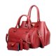 thumbnail image 4 of Juego de 5 uds. de bolsos de hombro, bolso con cadena, conjunto de bolsos de cuero PU para mujer, cómodo bolso de moda práctico y duradero, tarjetero Rojo Yinane Bolso de mujer, 4 of 8
