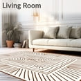 thumbnail image 2 of ODIKA 2'x3' Machine Washable Non-Slip Area Rug, Intricate Sunburst Mosaic Featuring Radiant Motifs High Traffic Rug, Brown, 708557, 2 of 7