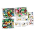 thumbnail image 1 of Bloques de construcción granulares educativos del juguete 1000 PC con colores aleatorios en caja grande azul para el juego del niño, 1 of 5