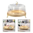 thumbnail image 3 of serony Plateau de Service Plateau à Fromage Biscuits Rond pour Desserts Anniversaire Mariage 22cmx22cm, 3 of 9