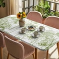 thumbnail image 3 of Watercolor Forest Sage Green Table Cloths for 3 Foot Rectangle Tables, Abstract Art Modern Trees Patio Waterproof Elastic Fitted Tablecloths, Washable Rectangular Table Cover for Camping, 3 of 8
