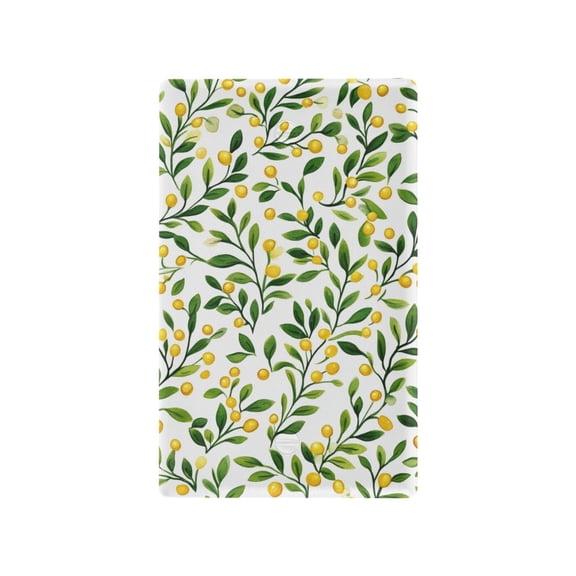 Yayeee Blank Wall Plate Cover 1-Gang 4.5"x2.7" Home Unused Decorative Outlet, Olive Leaf