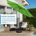 thumbnail image 3 of Kool 10FT Outdoor Patio Umbrella with Push Button Tilt and Crank Handle, Market Umbrella with 8 Sturdy Umbrella Ribs, Lime Green, 3 of 9