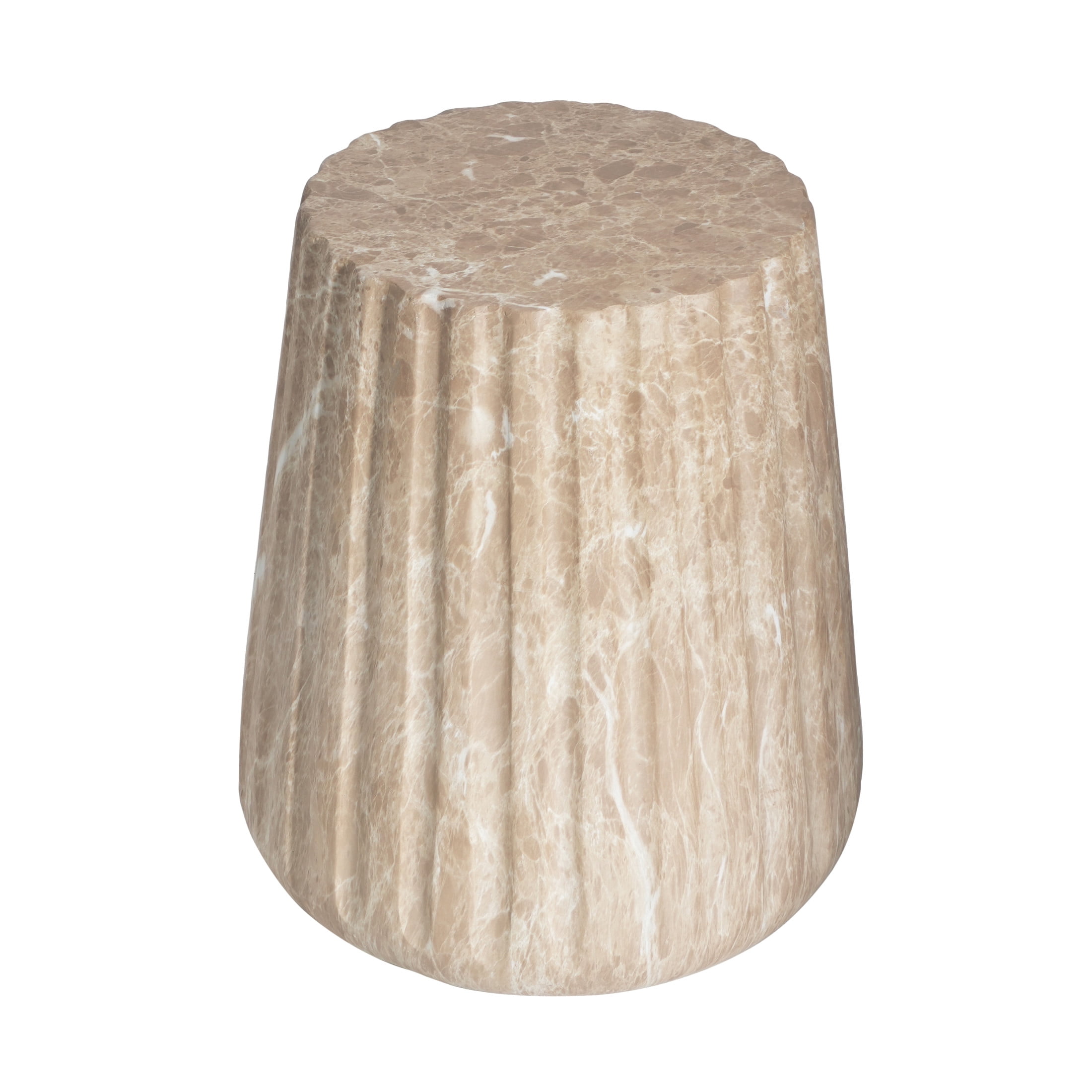 Christopher Knight Home Cylindrical Side Table, Lightweight Concrete Round End Table for Indoor & Outdoor Use, Gold