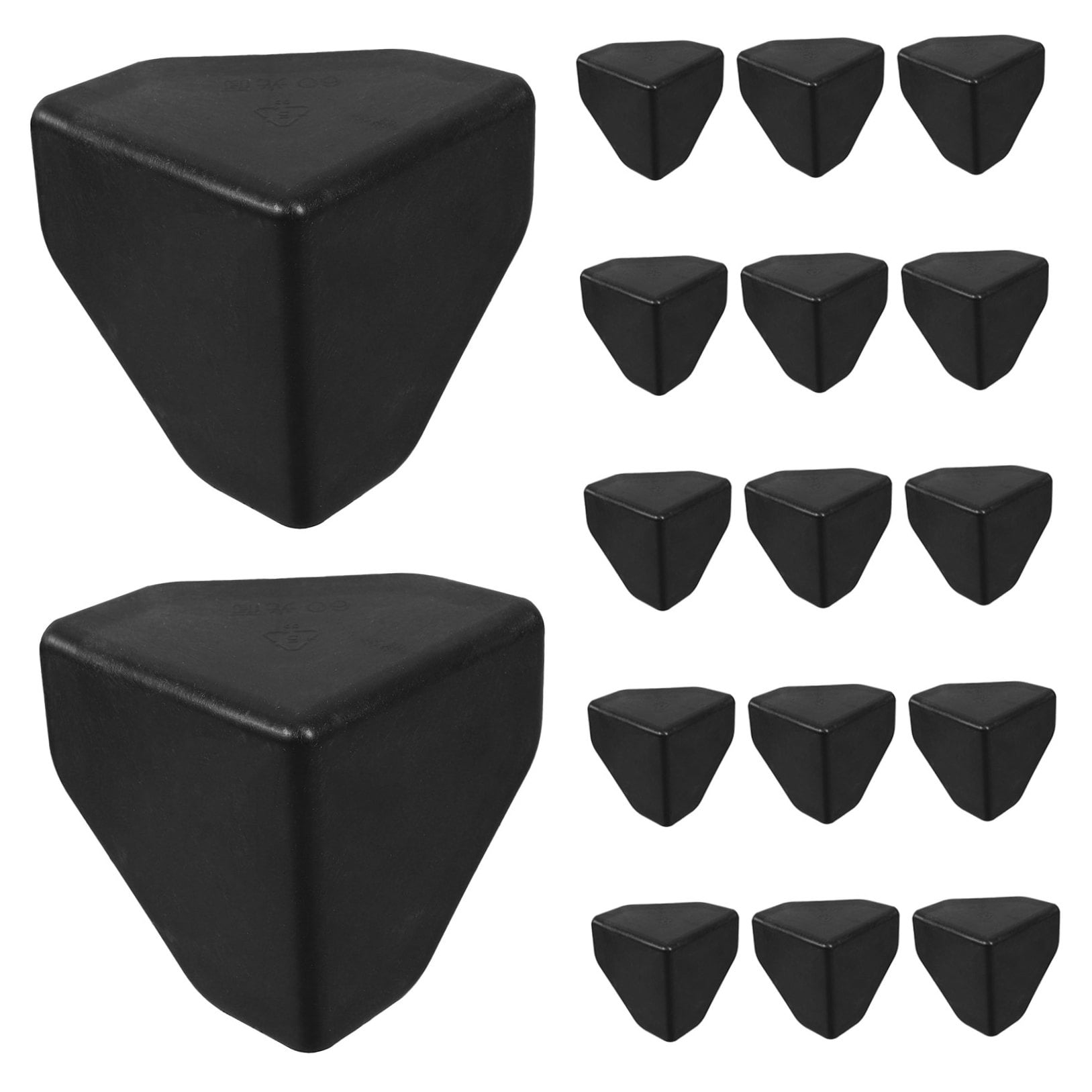 QIFULL 50Pcs Small Plastic Corner Guards for Table and Furniture Packing in Black