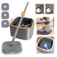 thumbnail image 2 of Self-Wringing Spin Mop with 2 Buckets for Clean and Dirty Water Separation, Hands-Free Lazy Mop for Dry Floor Cleaning, Efficient Hard Floor Mop and Bucket Set, 2 of 8