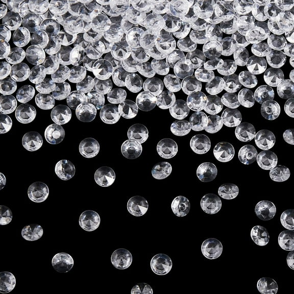 1000Pcs Clear Ice Rocks Bulk Acrylic Vase Filler Beads 8mm Faceted Plastic Diamonds Gem Stones Jewels for Vases Fillers Table Scatter Confetti Wedding Party Decoration Art Crafts Clear 1set