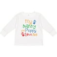 thumbnail image 3 of Inktastic Nanny and Poppy Love Me Grandkid Boys or Girls Long Sleeve Toddler T-Shirt, 3 of 5