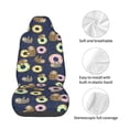 thumbnail image 4 of Daiia Sloth with Donuts Printed Car Seat Cover - Waterproof & Sweatproof - Universal Fit, Machine Washable, Non-Slip - Seat Protector for Car, Truck, SUV, Van (1 Pack), 4 of 5