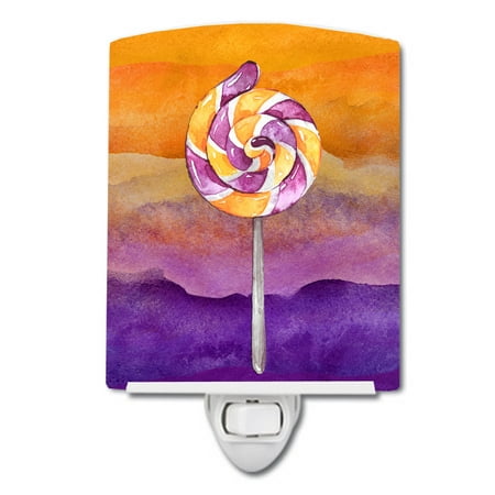 

Caroline s Treasures BB7466CNL Halloween Sucker Lollipop Ceramic Night Light 6x4x3 multicolor