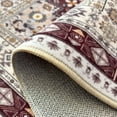 thumbnail image 5 of ARJINCUTE Vintage Distressed Bohemian Brown Large Area Rug 8' x 10' Non-Slip Washable Low Pile Floor Mat for Living Room, Family Room, Large Bedroom, 5 of 8