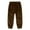 F55-Brown, variant on FYDUU Toddler Boys Corduroy Pants Winter Warm Fleece Lined Trousers Elastic Waist Pull On Corduroy Pants Kids Casual Joggers Leisure Pants 3-4 Years